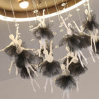Modern Creative Cartoon Round Bird / Skirt Hanging LED Flush Mount Ceiling Light Lumendat