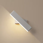Modern Minimalist Rectangular Bar Aluminum Acrylic Rotatable LED Wall Sconce Lamp For Living Room Lumendat