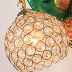 European Creative Peacock Resin Glass Shade 1-Light Wall Sconce Lamp Lumendat