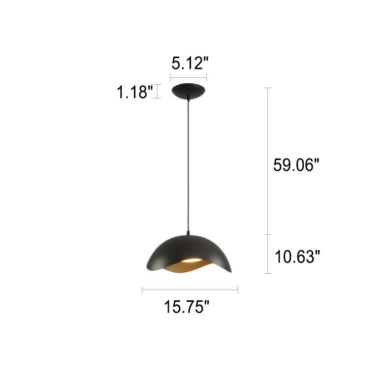 Nordic Minimalist Dome Wave Design LED Pendant Light BulbSquare