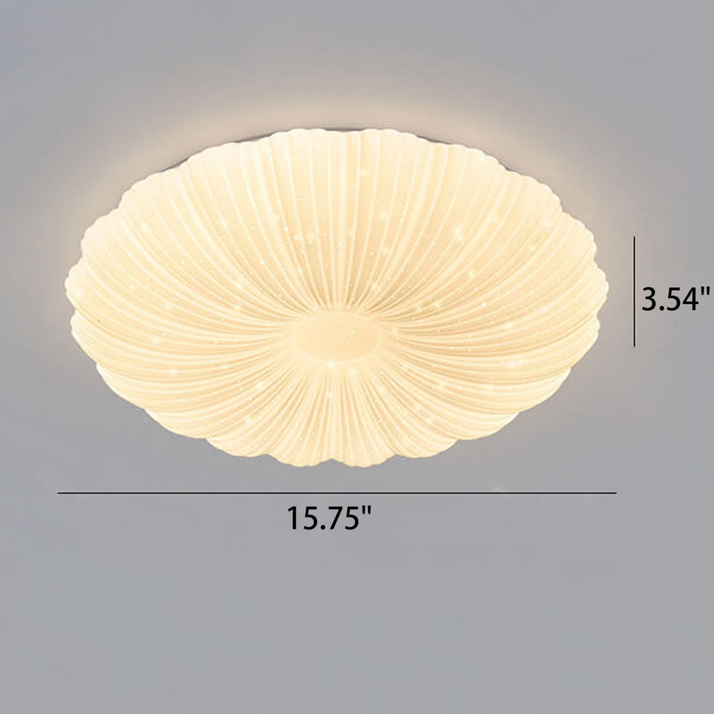Modern Minimalist Shell Acrylic Round LED Flush Mount Ceiling Light Lumendat
