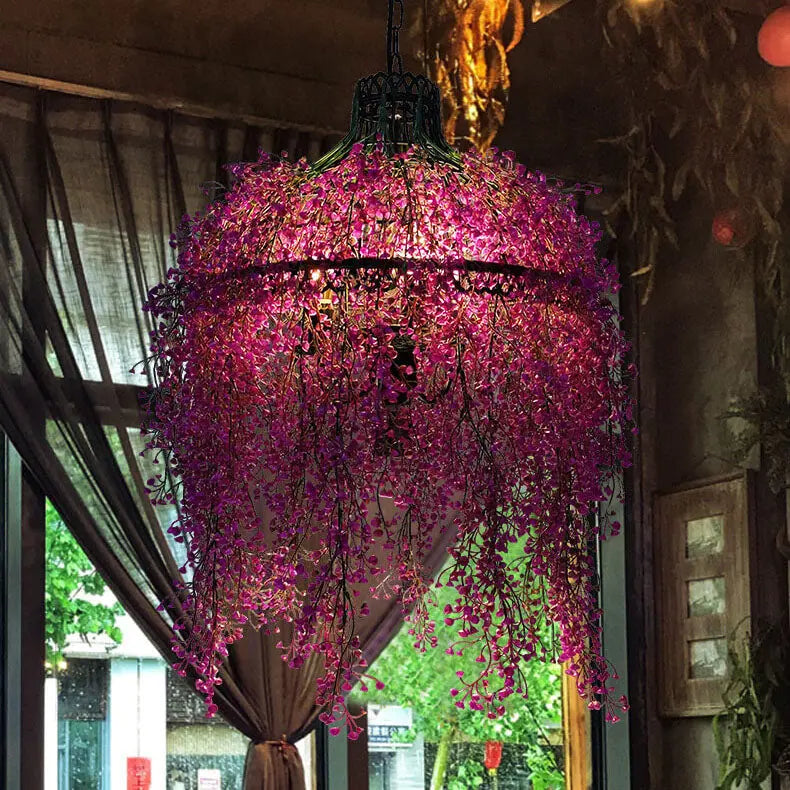Creative Plant Vine 3-light Chandelier – Botanical Lobelia & Willow Designs Lumendat