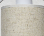 Nordic Linen White Ring 1-Light Dimmable Table Lamp Lumendat