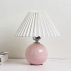 Nordic Minimalist Ceramic Pleated 1-Light Table Lamp Lumendat