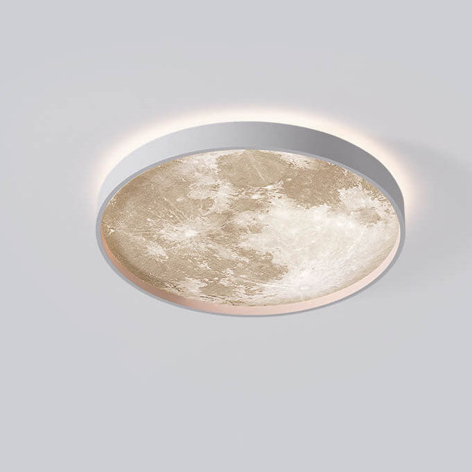 Nordic Creative Moon Round LED Flush Mount Ceiling Light BulbSquare