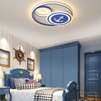 Lumendat Cartoon Creative Rudder Nautical LED Flush Mount Ceiling Light Lumendat