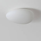 Nordic Minimalist Cobblestone Pe Lampshade LED Flush Mount Ceiling Light BulbSquare