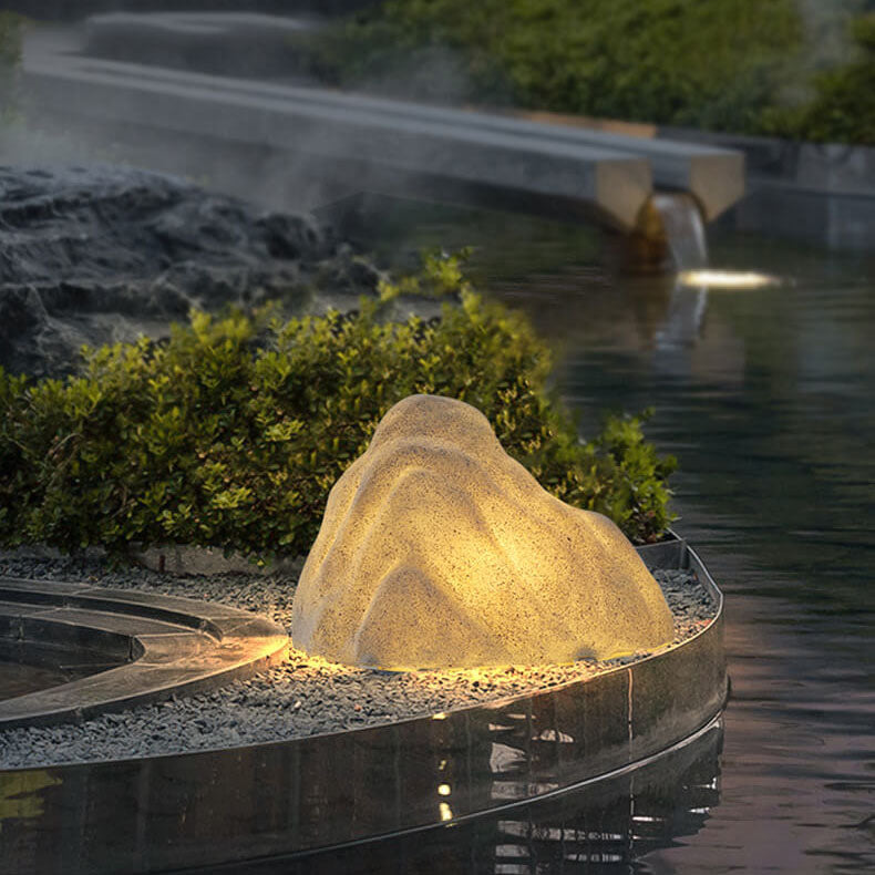 Modern Stone Rockery Outdoor Waterproof LED Garden Landscape Light Lumendat