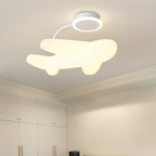 Modern Simplicity Kids Iron PE Airplane LED Semi-Flush Mount Ceiling Light For Bedroom