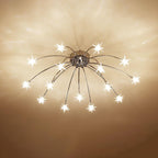 Contemporary Creative Full Of Star Iron 12/21/28 Light Flush Mount Ceiling Light For Living Room Lumendat