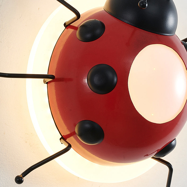 Lumendat Contemporary Creative Cartoon Beetle Acrylic LED Kids Wall Sconce Lamp For Bedroom Lumendat