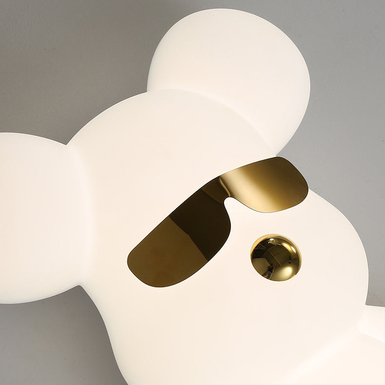 Lumendat Contemporary Creative Cartoon Animal Bear Acrylic Shape Iron LED Kids Flush Mount Ceiling Light For Bedroom Lumendat