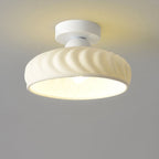 Modern Light Luxury Ceramic Disc 1-light Semi-flush Mount Lighting