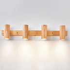 Modern Minimalist Wood Track Spotlight 1/2/3 Light Wall Sconce Lamp