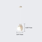 Lumendat Modern Art Deco Kids Iron Acrylic Rabbit LED Pendant Light For Bedroom Lumendat