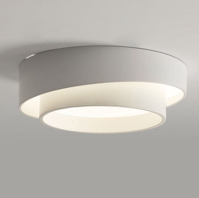 Modern Minimalist Overlapping Round LED Flush Mount Ceiling Light BulbSquare