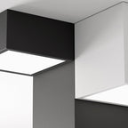 Modern Minimalist Cube Iron Acrylic LED Flush Mount Ceiling Light for Living Room