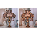 European Luxury Fabric Lace Resin 1-Light Table Lamp Lumendat