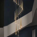 Modern Minimalist Tapered Tube Iron Acrylic LED Island Light Chandelier BulbSquare
