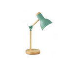 Contemporary Nordic Iron Semi-Circular Shade Wooden Base 1-Light Table Lamp For Study Lumendat