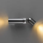 Modern Minimalist Rotatable Cylinder Metal Glass 2-Light Wall Sconce Lamp For Bedroom Lumendat