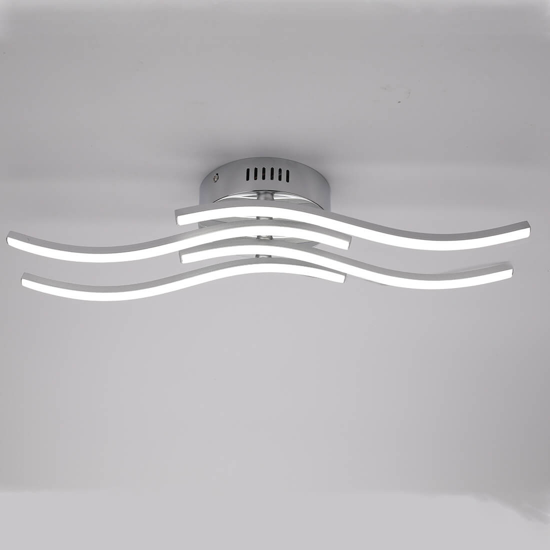 Simple Line Wave LED Semi-flush Mount Ceiling Light