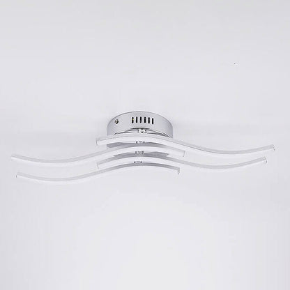 Simple Line Wave LED Semi-flush Mount Ceiling Light