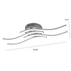 Simple Line Wave LED Semi-flush Mount Ceiling Light