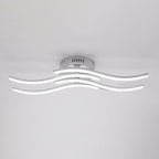 Simple Line Wave LED Semi-flush Mount Ceiling Light