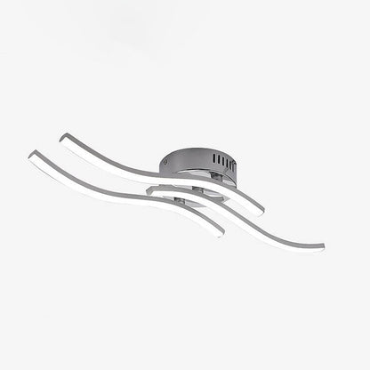 Simple Line Wave LED Semi-flush Mount Ceiling Light