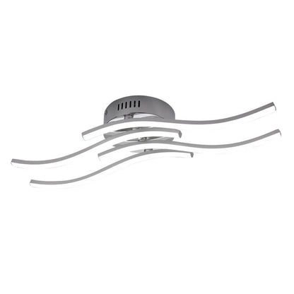 Simple Line Wave LED Semi-flush Mount Ceiling Light