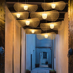 Bamboo Weaving 1-light Japanese Elements Pendant Light