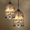 Retro Wrought Iron 4/8 Light Bird Cage Shaped Chandeliers Lumendat