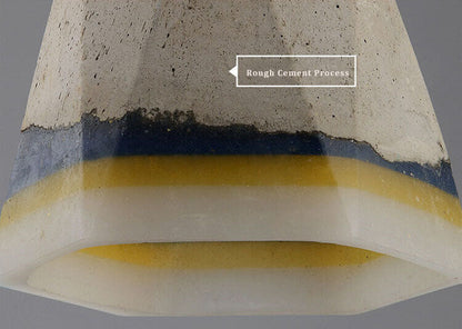 Resin Cement 1-Light Bell Rainbow Pendant Light