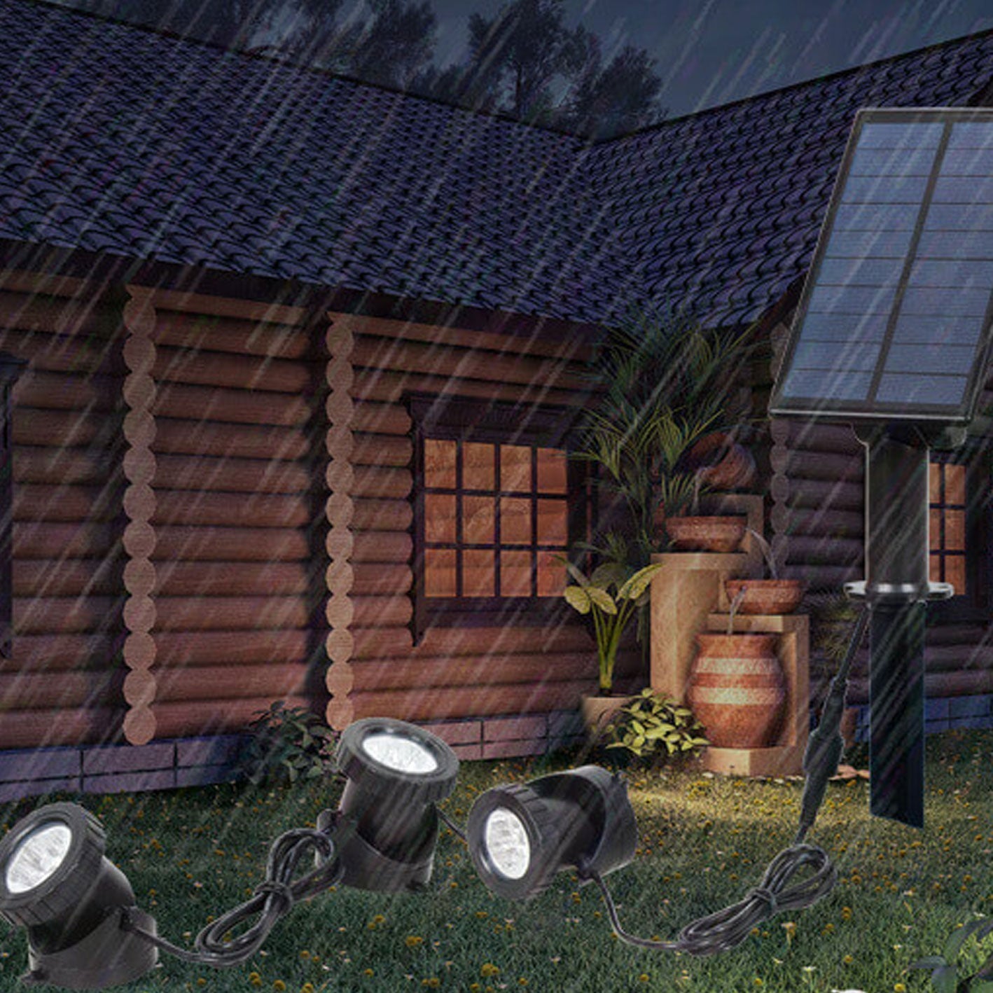 Solar Waterproof RGB Lawn Decoration LED Spotlight Landscape Light Lumendat
