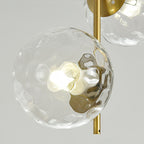 Modern Minimalist Iron Glass Round Ball Branch 2-Light Chandelier for Living Room Lumendat