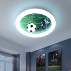 Lumendat Contemporary Creative Kids Football Iron Acrylic LED Flush Mount Ceiling Light For Bedroom Lumendat