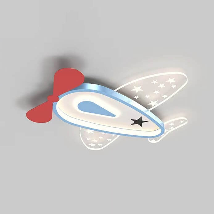 Lumendat Cartoon Creative Aircraft Iron Acrylic Kids LED Flush Mount Ceiling Light Lumendat