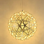 Contemporary Creative Globe Iron 12 Light LED Firework Pendant Light for Living Room Lumendat