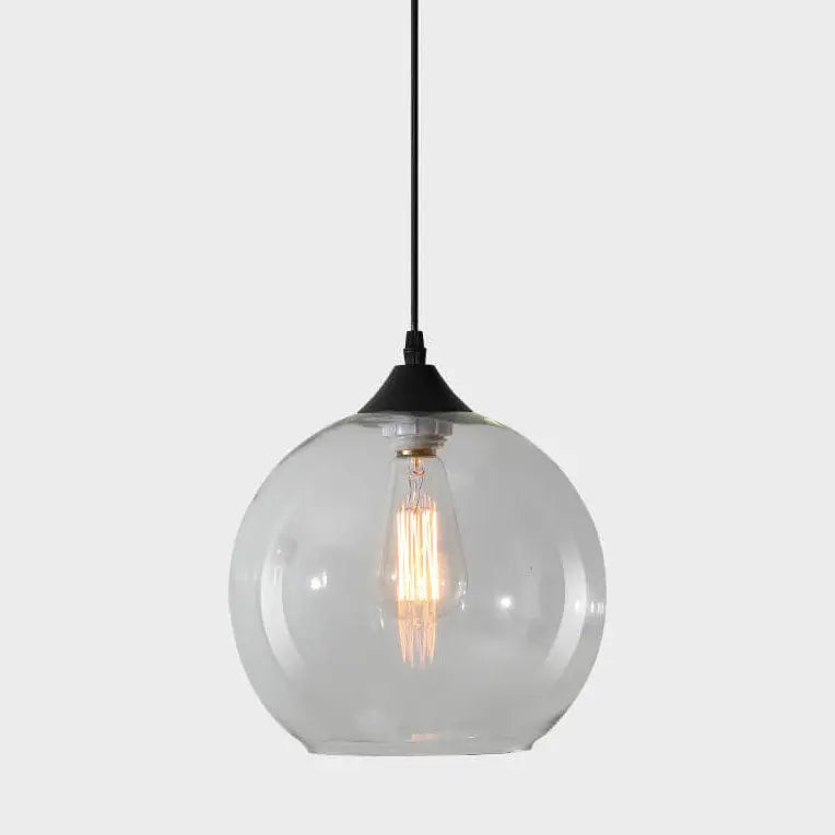 Nordic Minimalist Stained Round Glass 1-light Pendant Light Lumendat