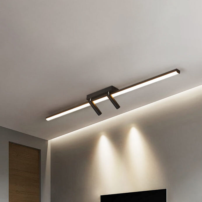 Modern Minimalist Long Strip LED Spotlight Flush Mount Ceiling Light Lumendat