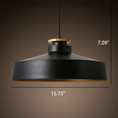 Nordic Industrial Iron Pot Lid Design 1-Light Pendant Light