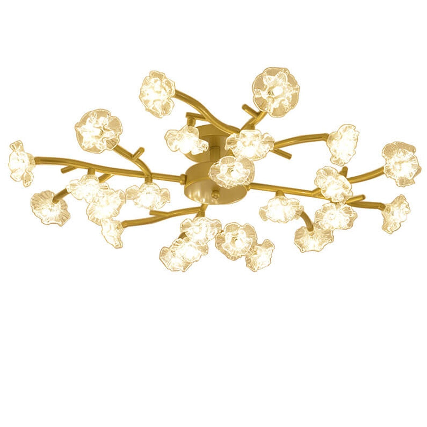 Nordic Creative Plum Blossom Tree Branch LED Semi-flush Mount Ceiling Light