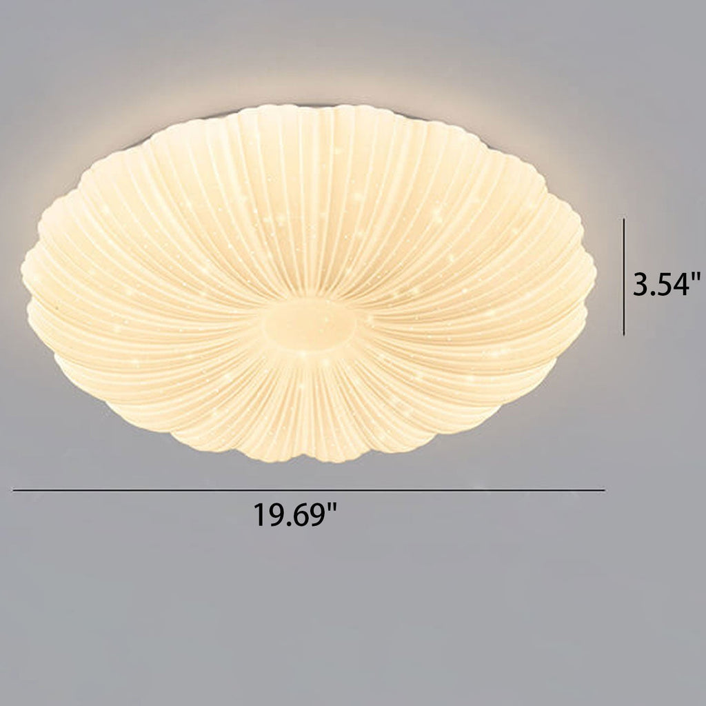 Modern Minimalist Shell Acrylic Round LED Flush Mount Ceiling Light Lumendat