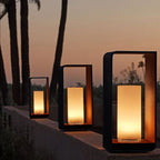 Modern Minimalist Square Frame Stainless Steel Acrylic LED Waterproof Lawn Landscape Light For Outdoor Patio Lumendat