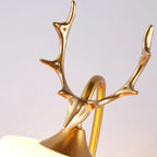 Nordic Creative Antler Glass Cone Shade 1-Light Wall Sconce Lamp for Living Room
