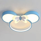 Lumendat Modern Creative Minimalist Wrought Iron Cartoon Mouse LED Flush Mount Ceiling Light Lumendat