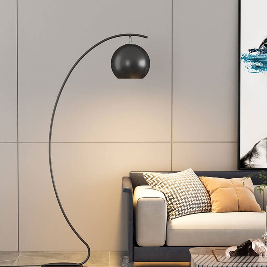 Nordic Minimalist Curved Line Dome 1-Light Standing Floor Lamp Lumendat