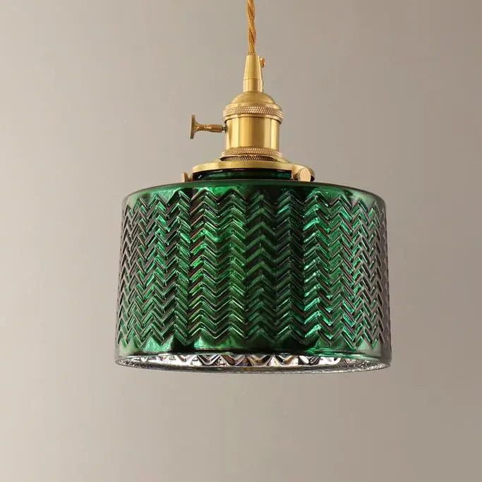 Nordic Vintage Tiffany Green Glass Island Chandelier – 1/2/3 Light, Brass modern luxury lighting fixture