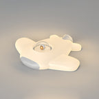 Lumendat Contemporary Creative Iron PE Cartoon Airplane Design LED Kids Flush Mount Ceiling Light For Bedroom Lumendat